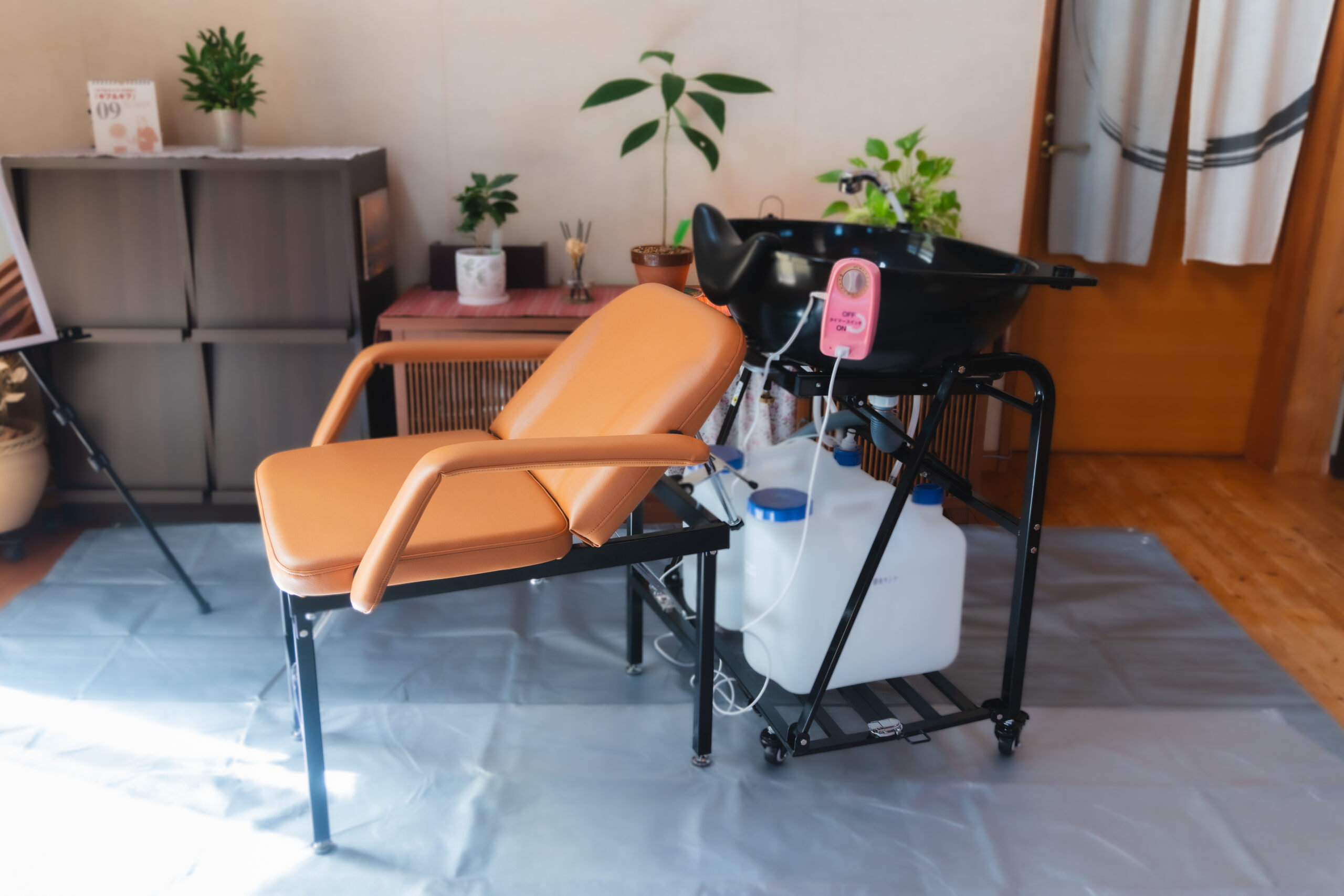 宮崎市　訪問美容　移動式シャンプー台