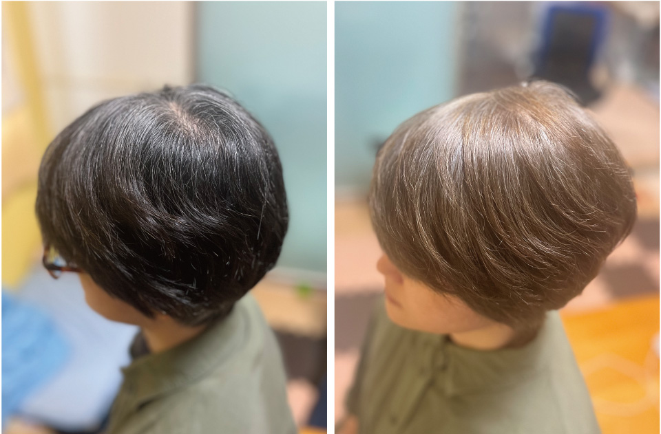 白髪染めハイライト編の写真です