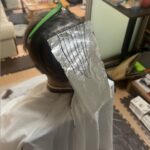 訪問美容 宮崎市　明るいハイライトカラーで髪に立体感を