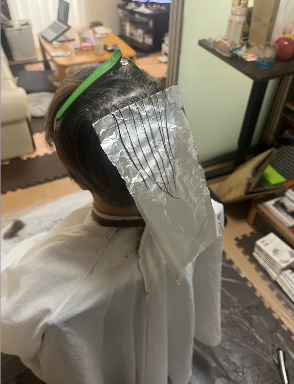 訪問美容 宮崎市　明るいハイライトカラーで髪に立体感を